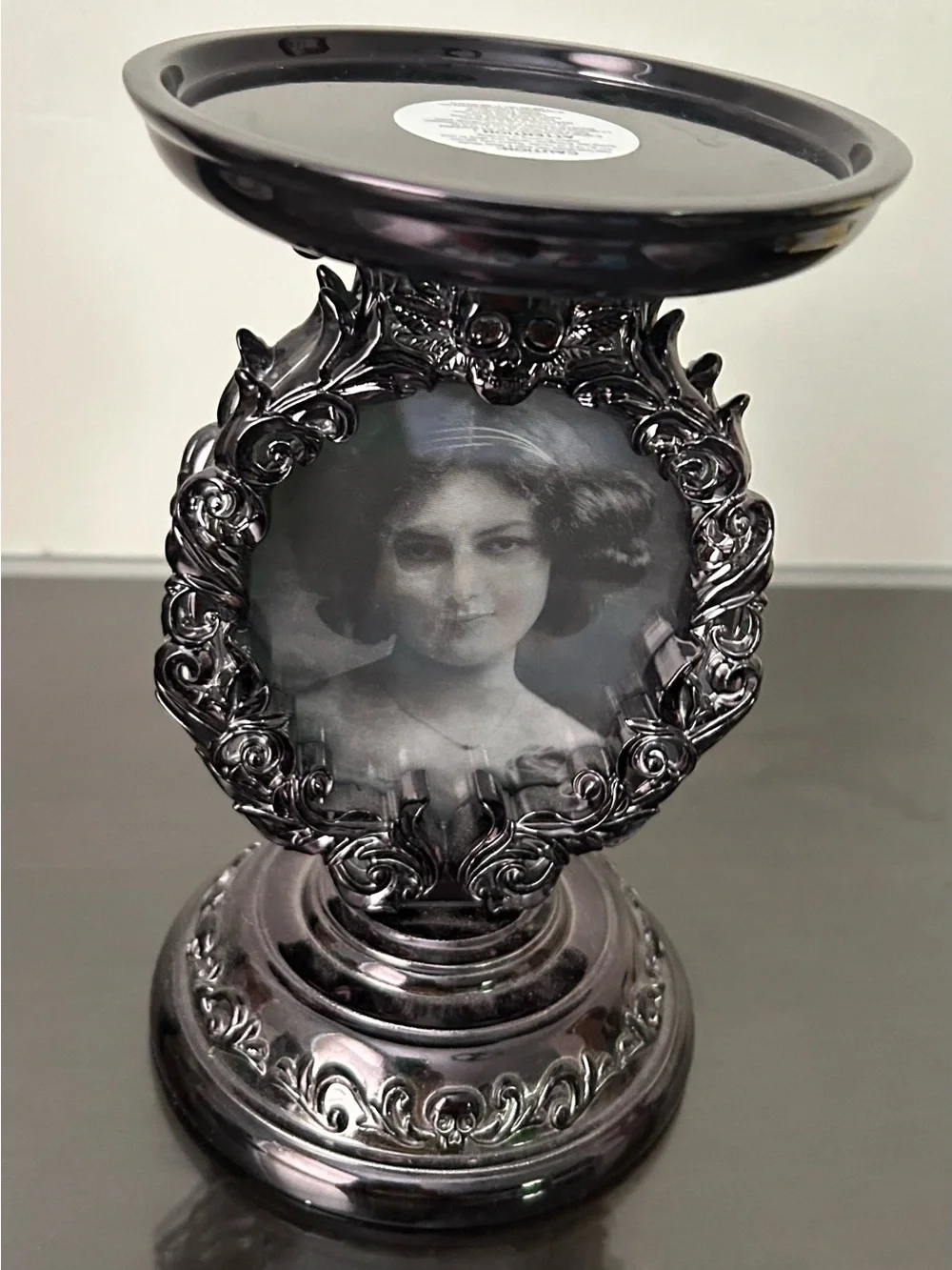 Bath & Body Works Halloween Holographic Portrait 3-Wick Pedestal Candle Holder